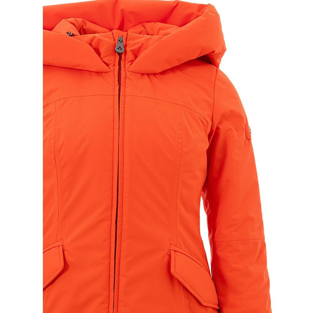 Elegant Orange Polyester Jacket for Women