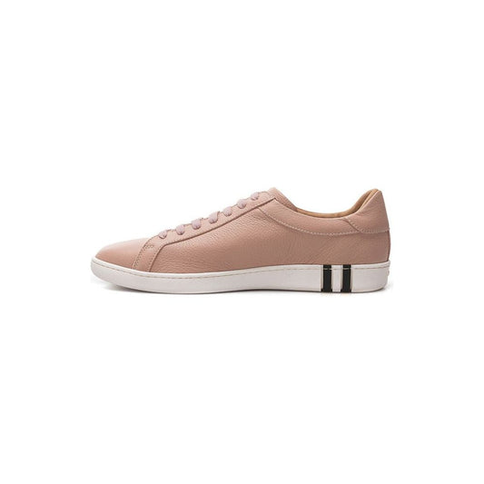 Elegant Pink Leather Sneakers for Women