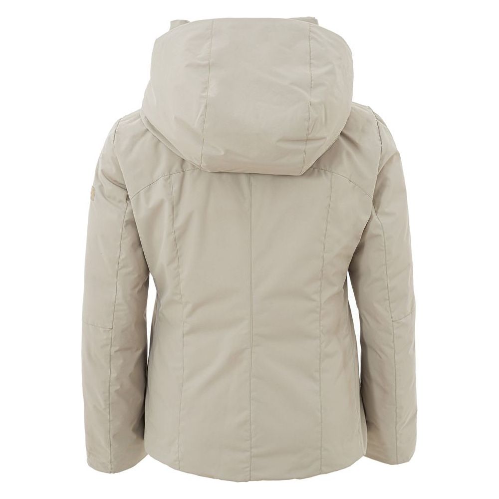 Elegant Beige Polyester Jacket for Women