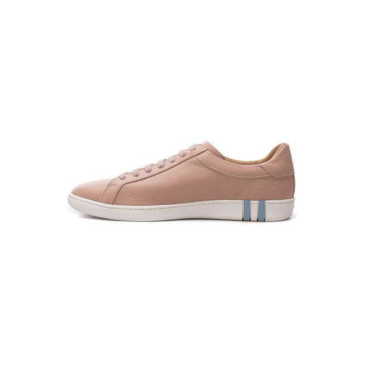 Elegant Pink Leather Sneakers