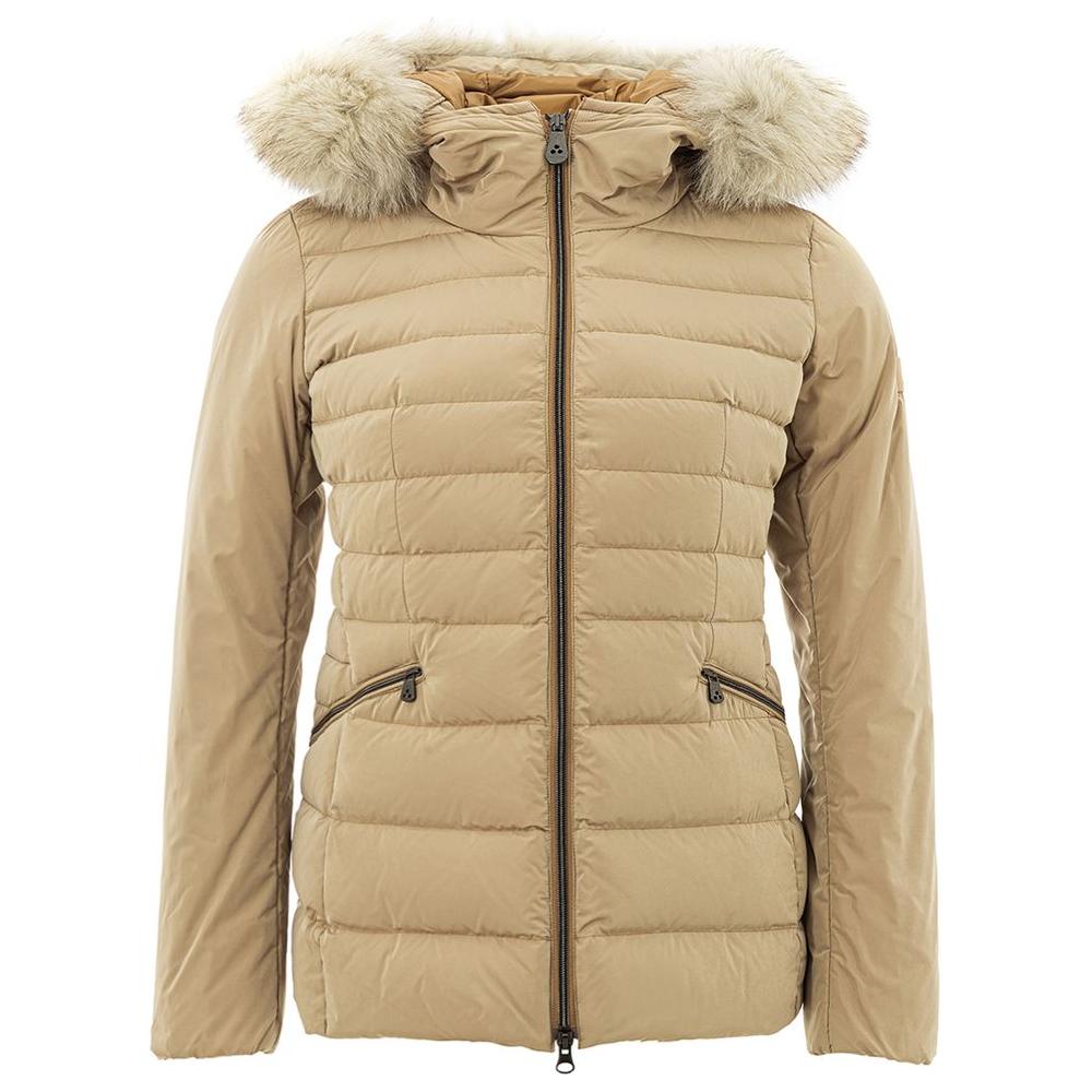 Elegant Beige Polyester Jacket for Women