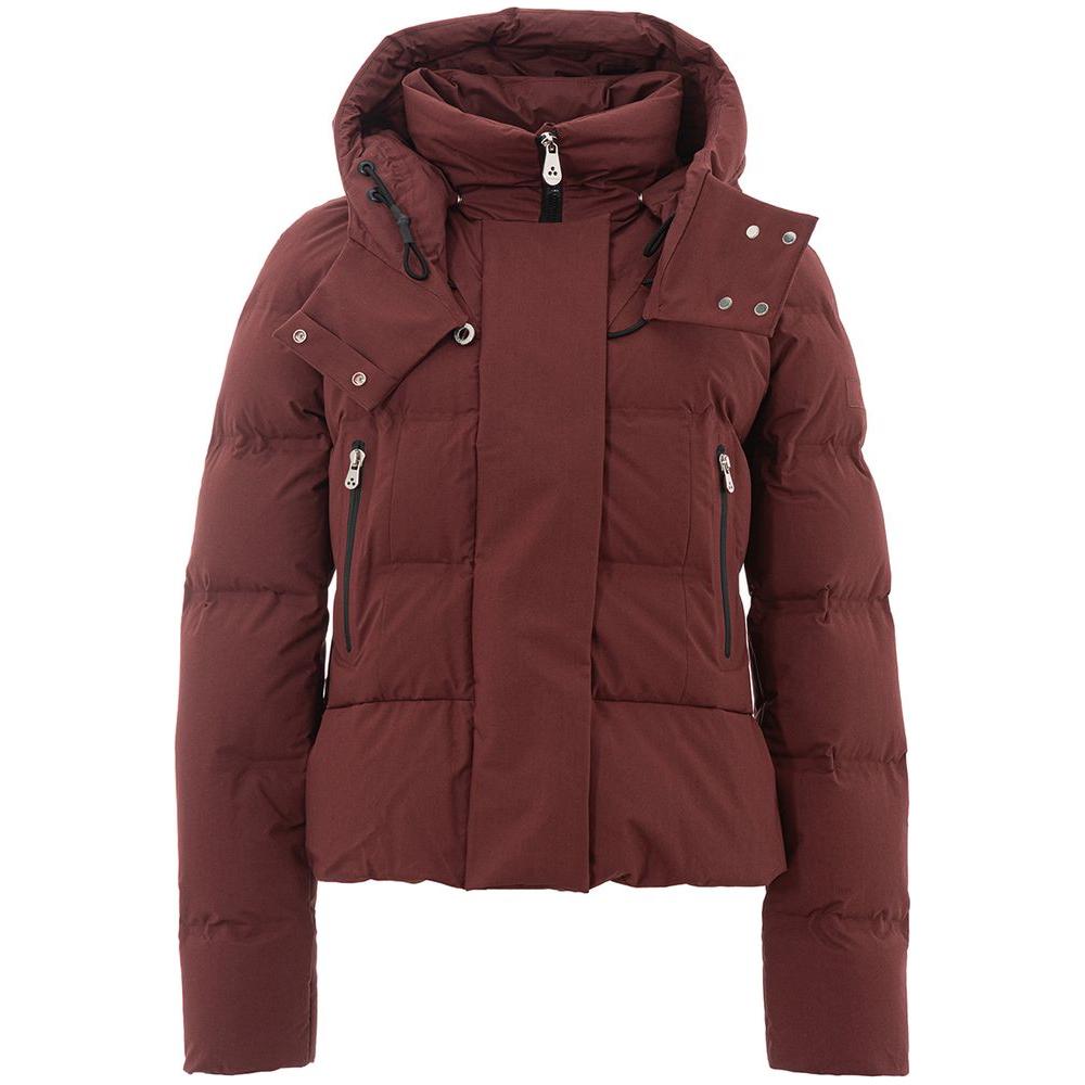 Elegant Bordeaux Cotton Jacket for Women