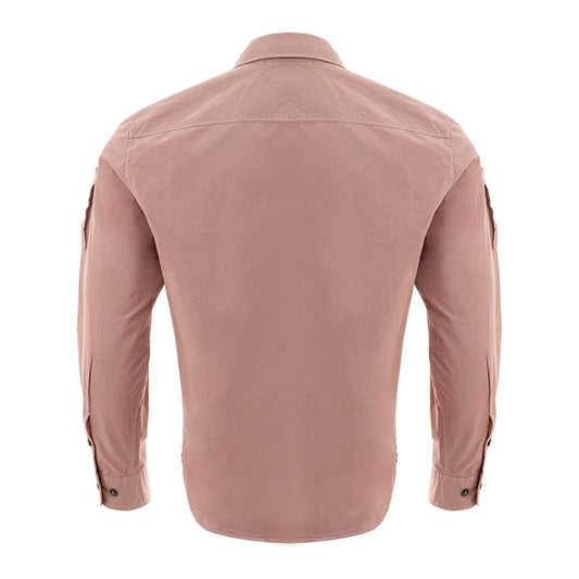 Chic Pink Cotton Shirt for Men