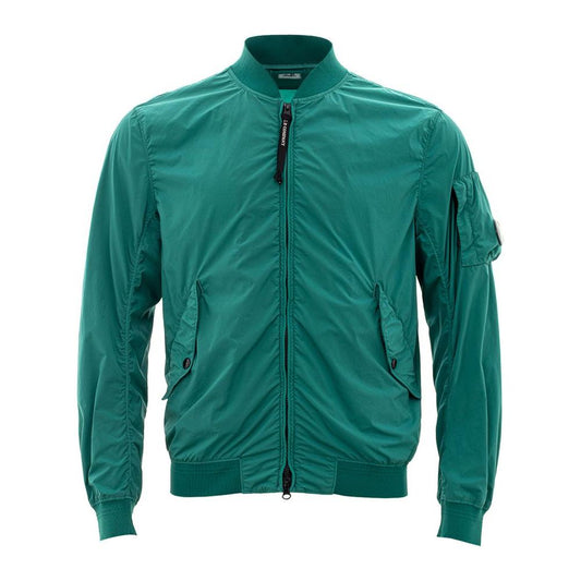 Chic Green Polyamide Men's Jacket