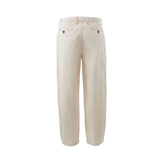 Beige Cotton Chic Trousers