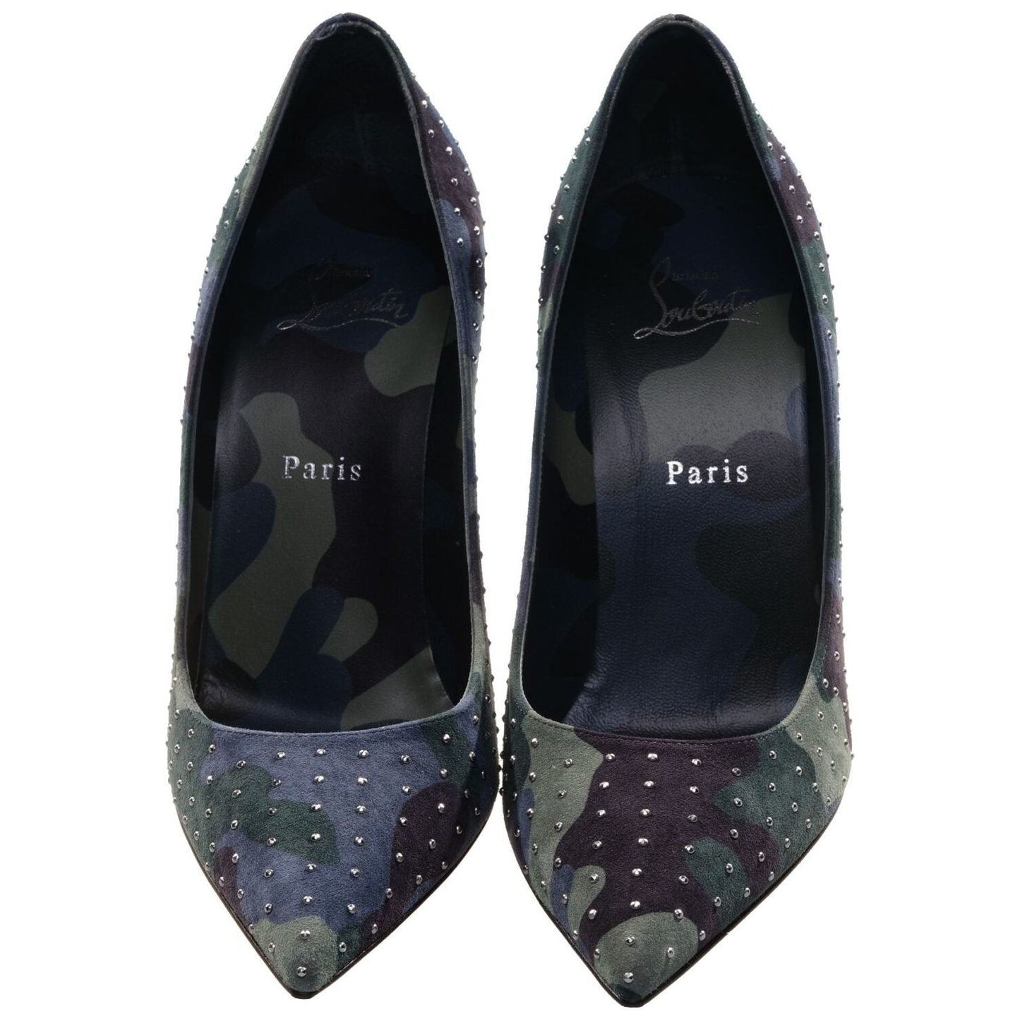 Kate Plume 100 Camouflage and Micro Stud High Heel Pumps Christian Louboutin