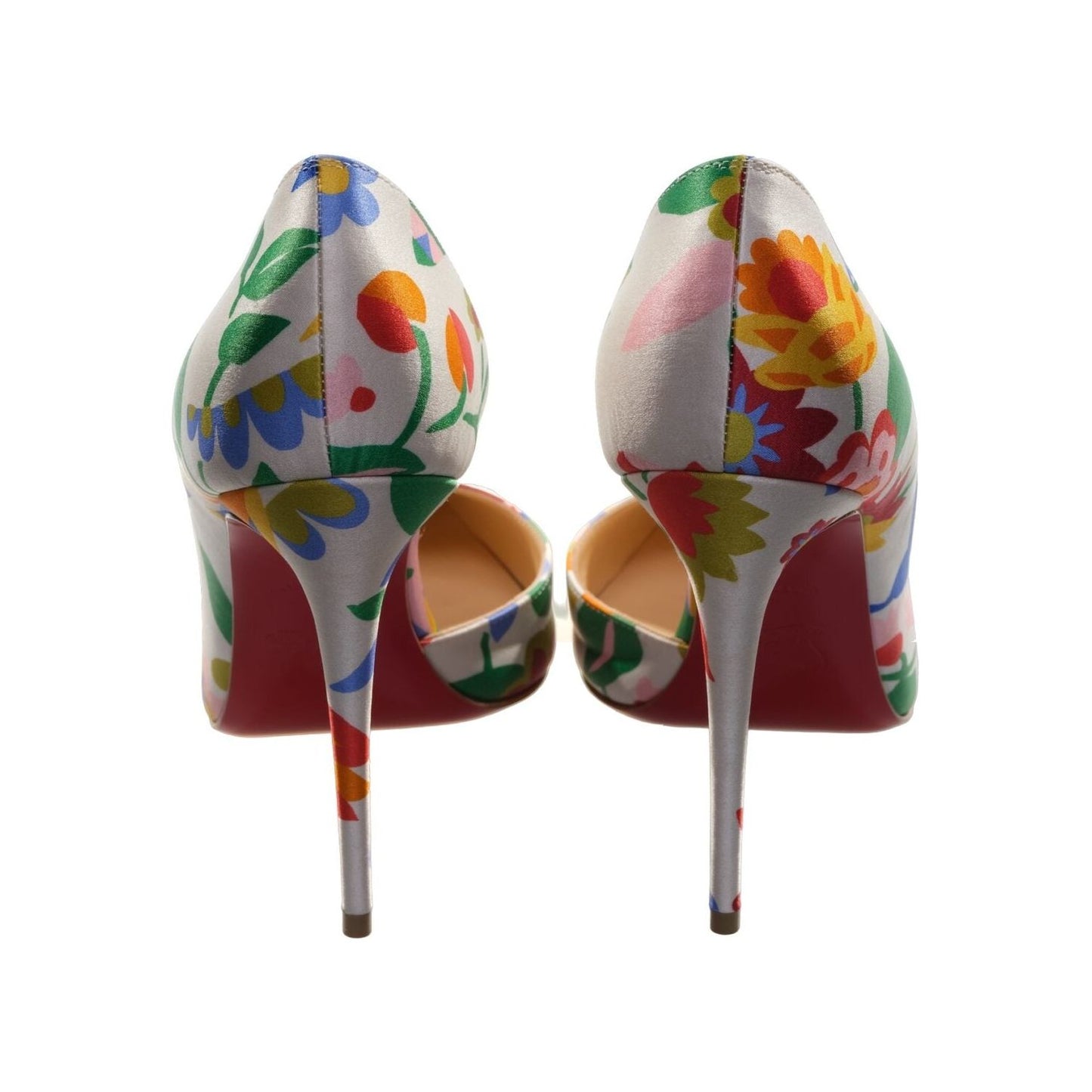 Iriza 100 Floral Crepe Satin High Heel Pumps Christian Louboutin