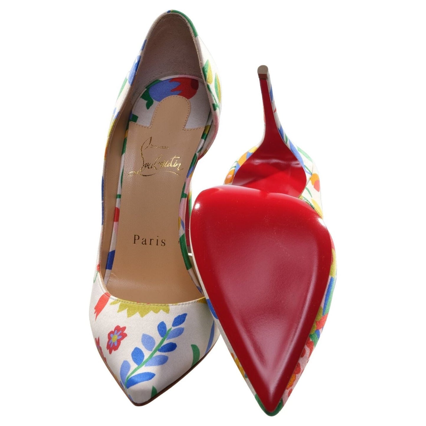 Iriza 100 Floral Crepe Satin High Heel Pumps