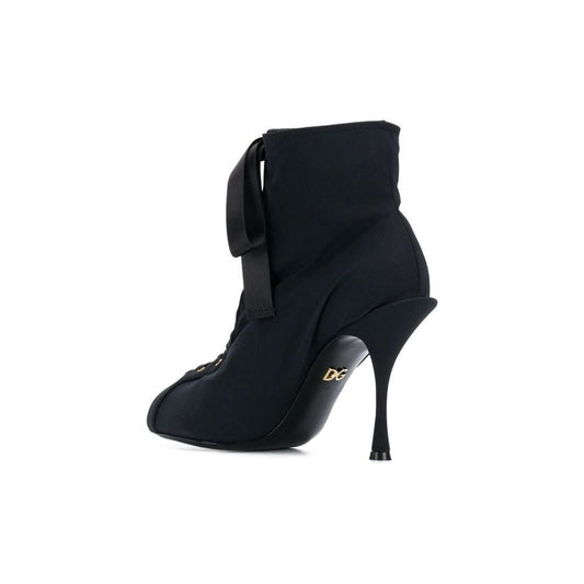 Dolce & Gabbana Black Nylon Boot Dolce & Gabbana