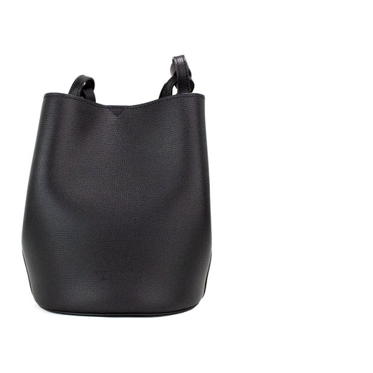 Lorne Small Black Haymarket Check Pebble Leather Bucket Handbag Purse