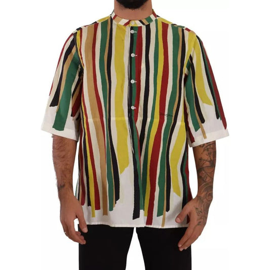 Multicolor Striped Linen Cotton Shirt