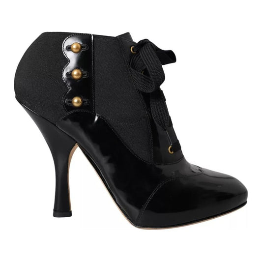 Dolce & Gabbana Black Jersey Stretch Ankle Boots Shoes Dolce & Gabbana