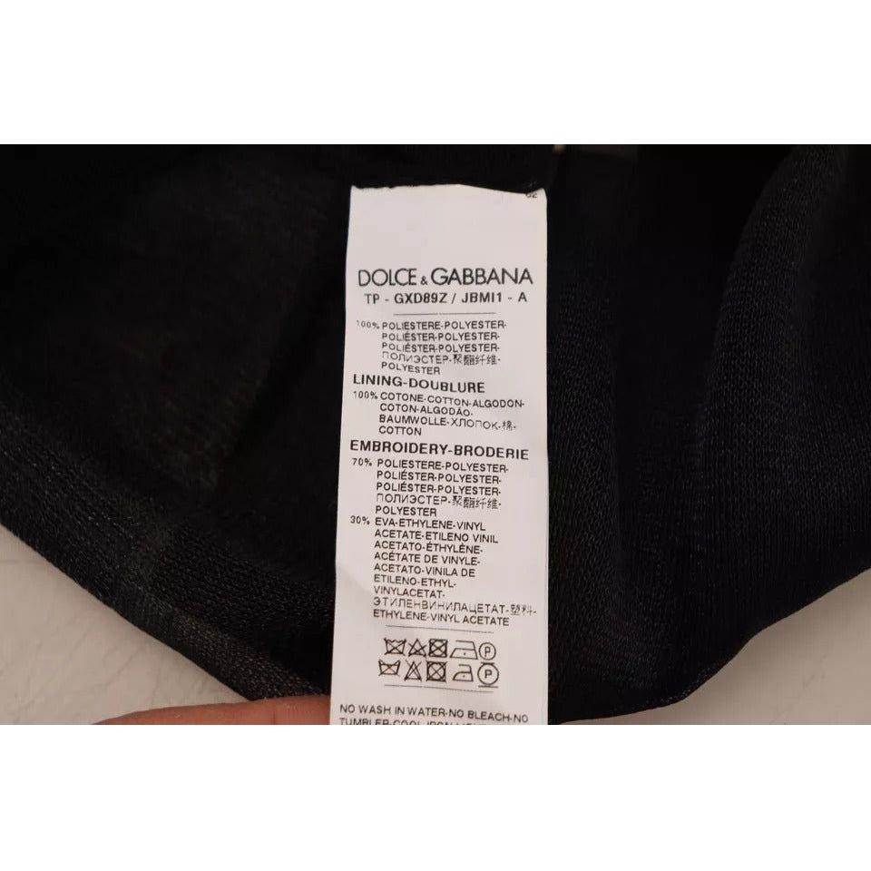 سترة رجالية من البوليستر باللون الأسود بشعار دولتشي آند غابانا