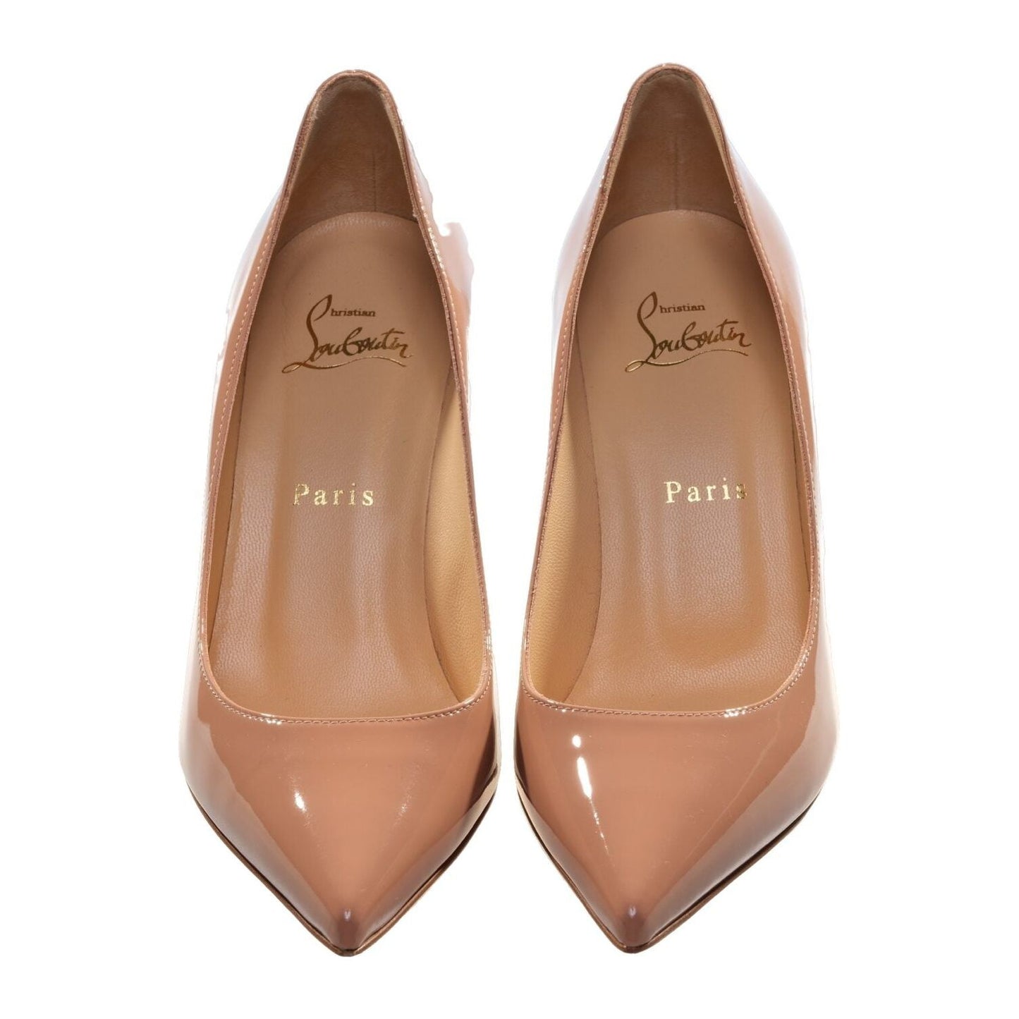 Kate Patent 85 Blush Nude Patent Leather High Heels Christian Louboutin