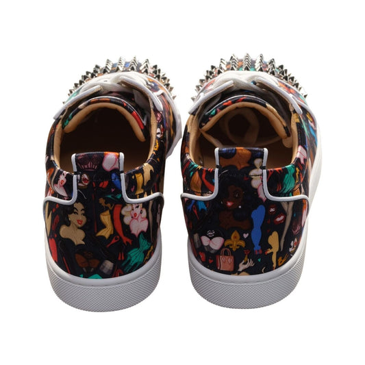 Louis Junior Spikes Orlato Crepe Satin Multicolour Limited Edition Dr Bored Print Sneakers