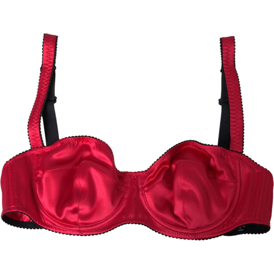 Bordeaux Silk Stretch Balconcino Bra Underwear