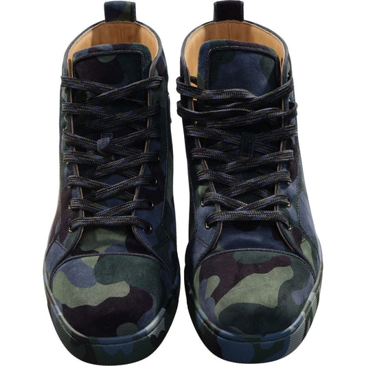 Christian Louboutin Louis Orlato Flat Camouflage High Top Sneakers Christian Louboutin