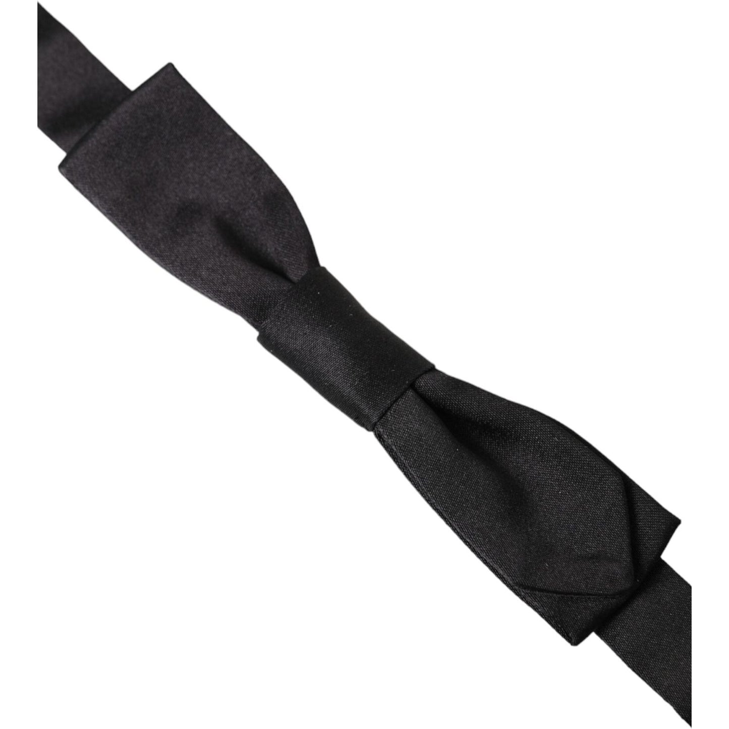 Black Silk Adjustable Neck Men Bow Tie