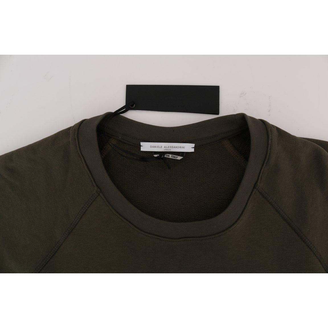 Daniele Alessandrini | Stunning Green Crewneck Cotton Sweater| McRichard Designer Brands   