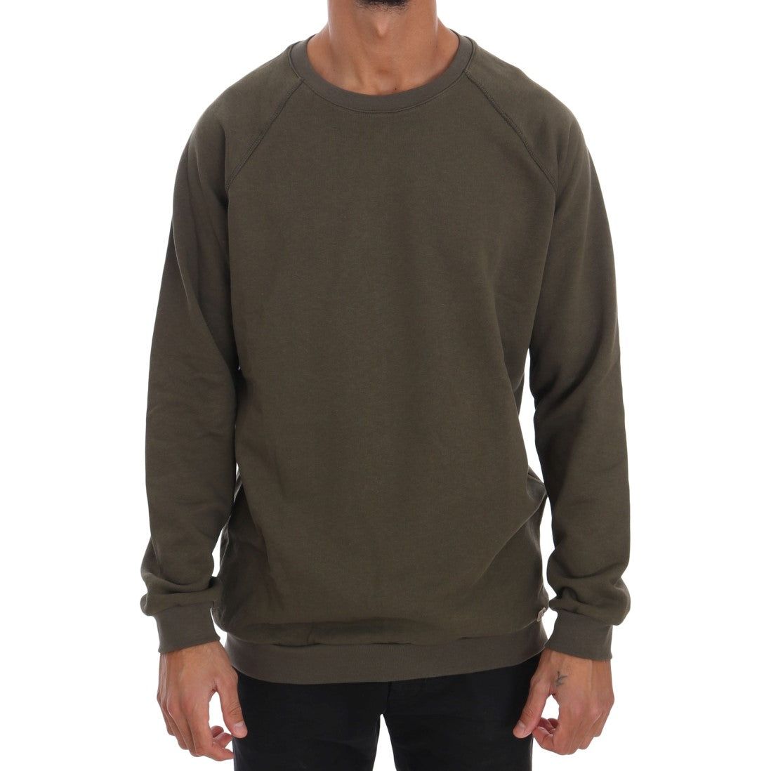 Daniele Alessandrini | Stunning Green Crewneck Cotton Sweater| McRichard Designer Brands   