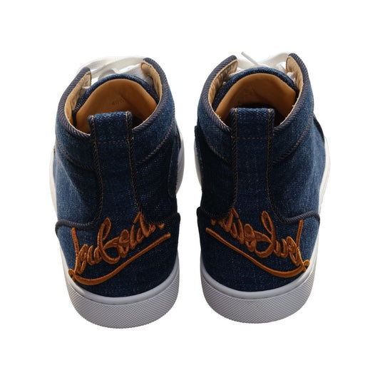 Christian Louboutin Fun Louis Flat Denim High Top Sneakers Christian Louboutin