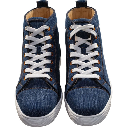 Christian Louboutin Fun Louis Flat Denim High Top Sneakers Christian Louboutin