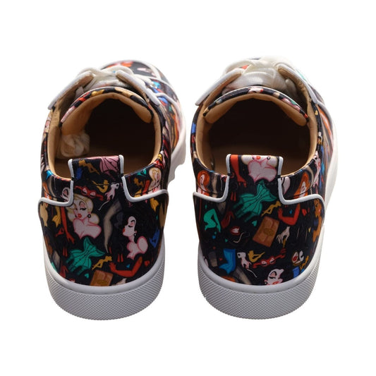 Christian Louboutin Rantulow Orlato Flat Crepe Satin Multicolour Limited Edition Dr Bored Print Sneakers Christian Louboutin