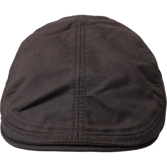 Dolce & Gabbana Brown Nylon Cloth Newsboy Hat Men Dolce & Gabbana