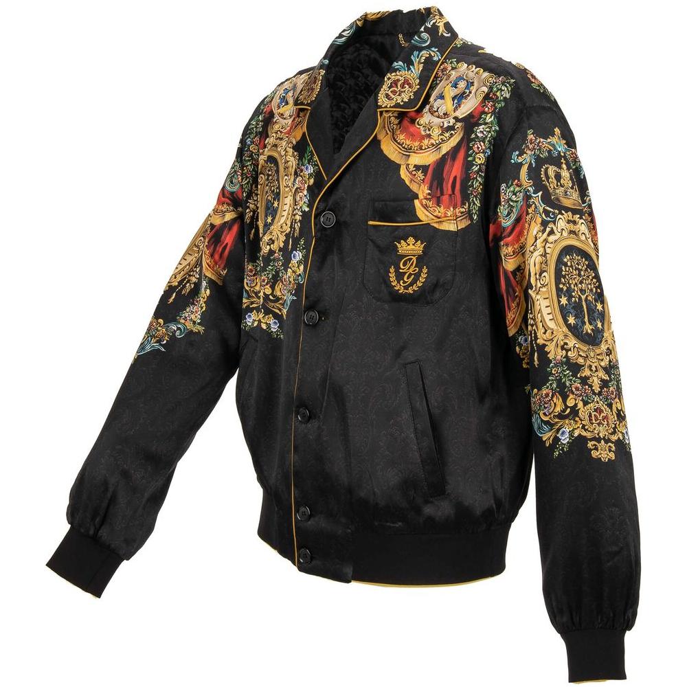 Dolce & Gabbana Black Silk Jacket Dolce & Gabbana