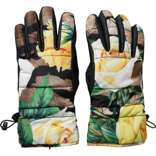 Dolce & Gabbana Multicolor Floral Wrist Length Gloves Dolce & Gabbana