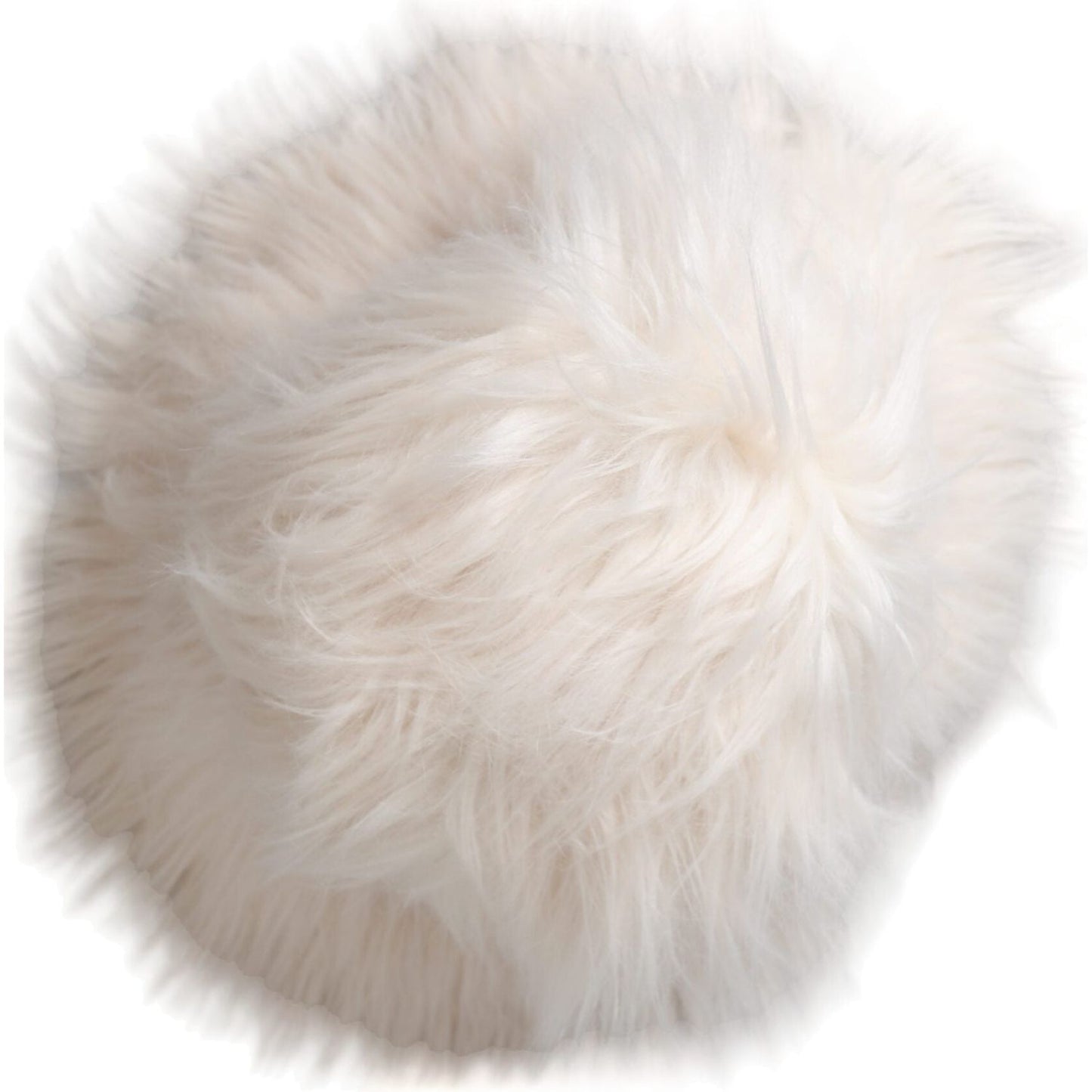 Dolce & Gabbana White Acrylic Fur Womens Bucket Hat Dolce & Gabbana