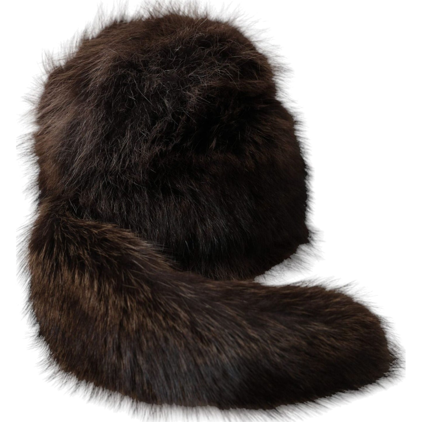 Dolce & Gabbana Women Brown Raccoon Fur Bucket Hat Dolce & Gabbana