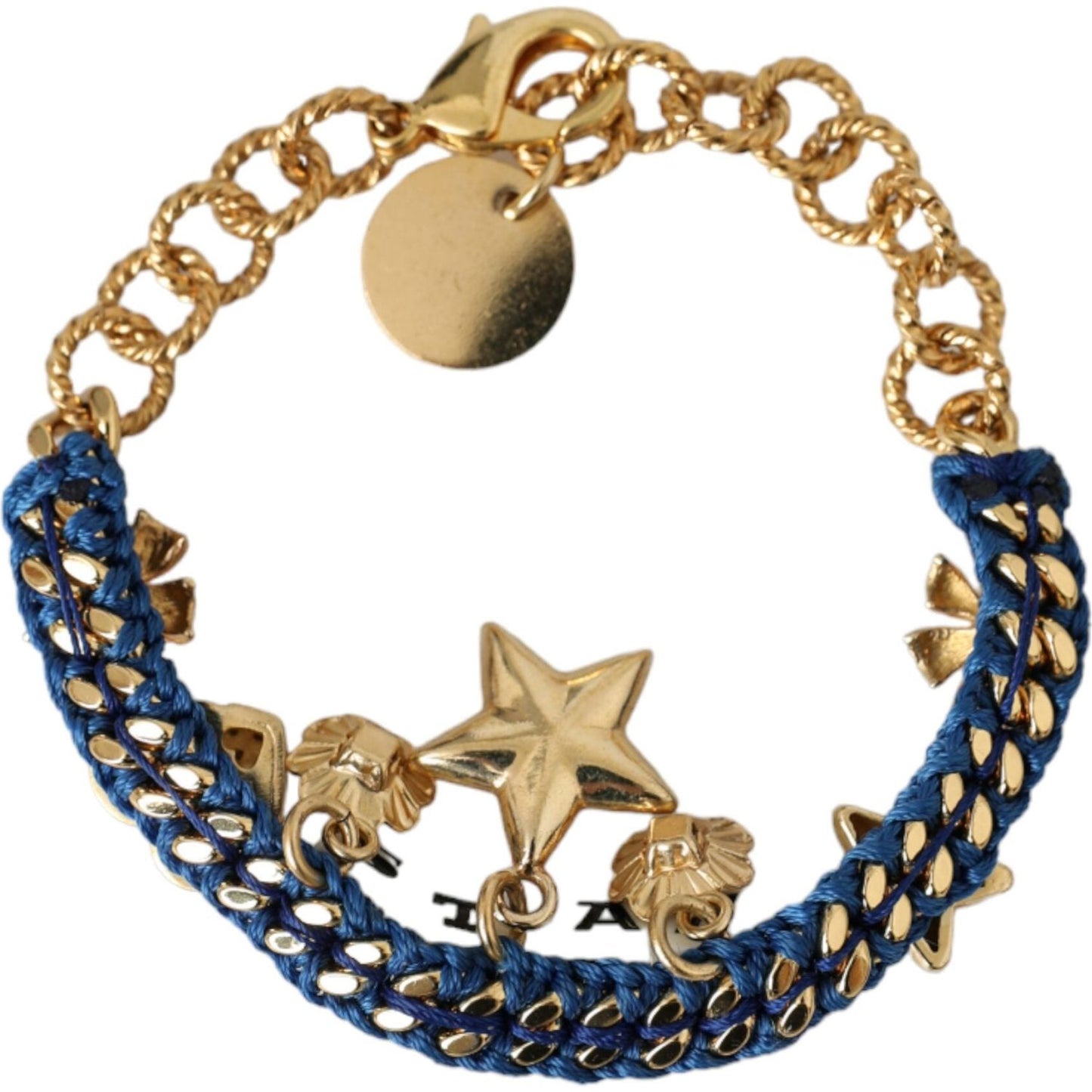 Gold Tone Brass Chain Star Fashion Bracelet