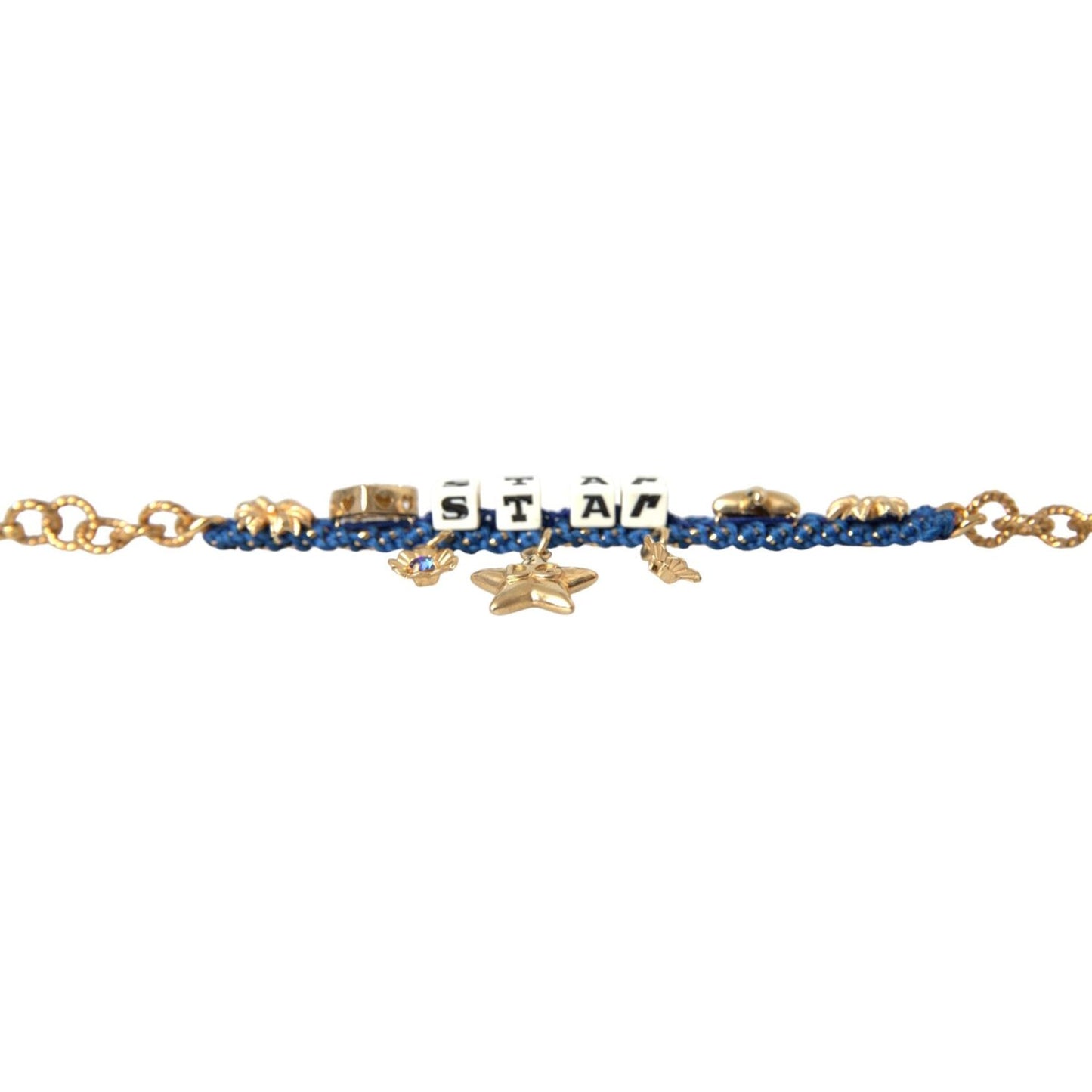 Gold Tone Brass Chain Star Fashion Bracelet