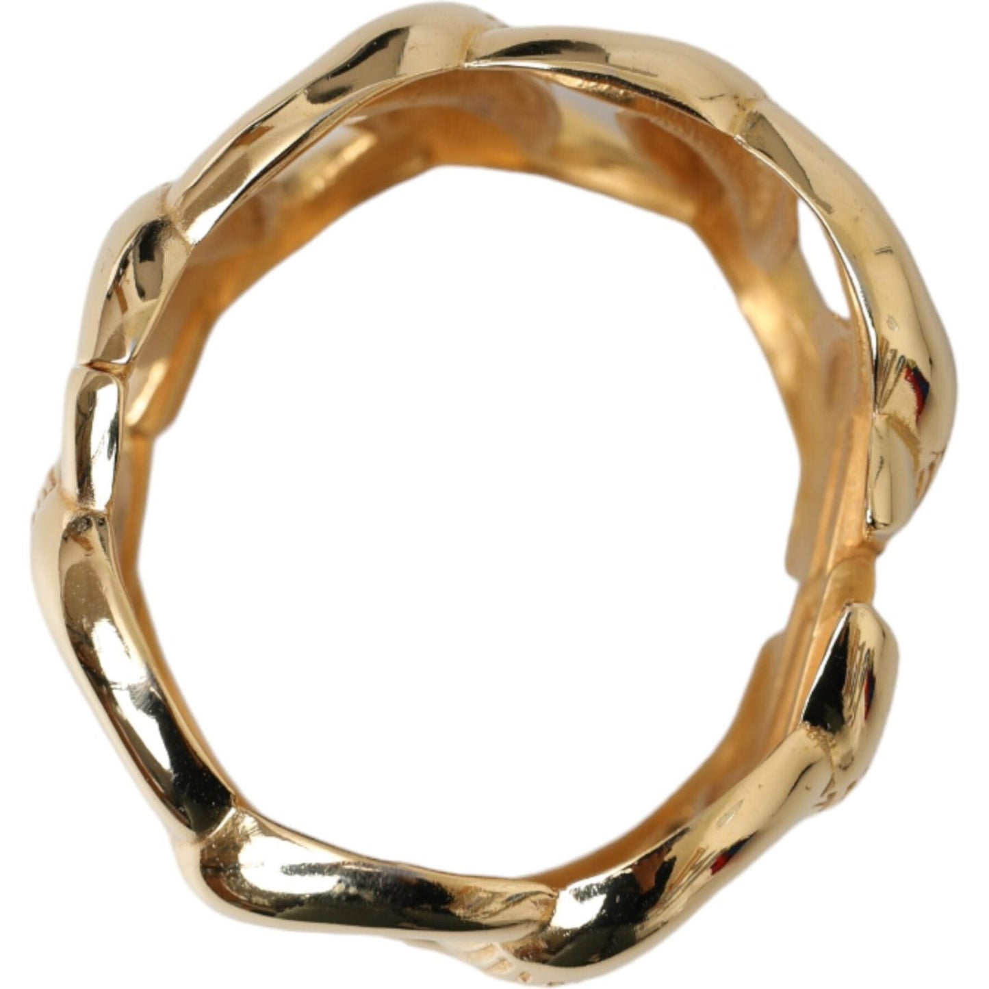 Dolce & Gabbana Gold Tone Vintage Clamper Twisted Loop Bangle Bracelet Dolce & Gabbana