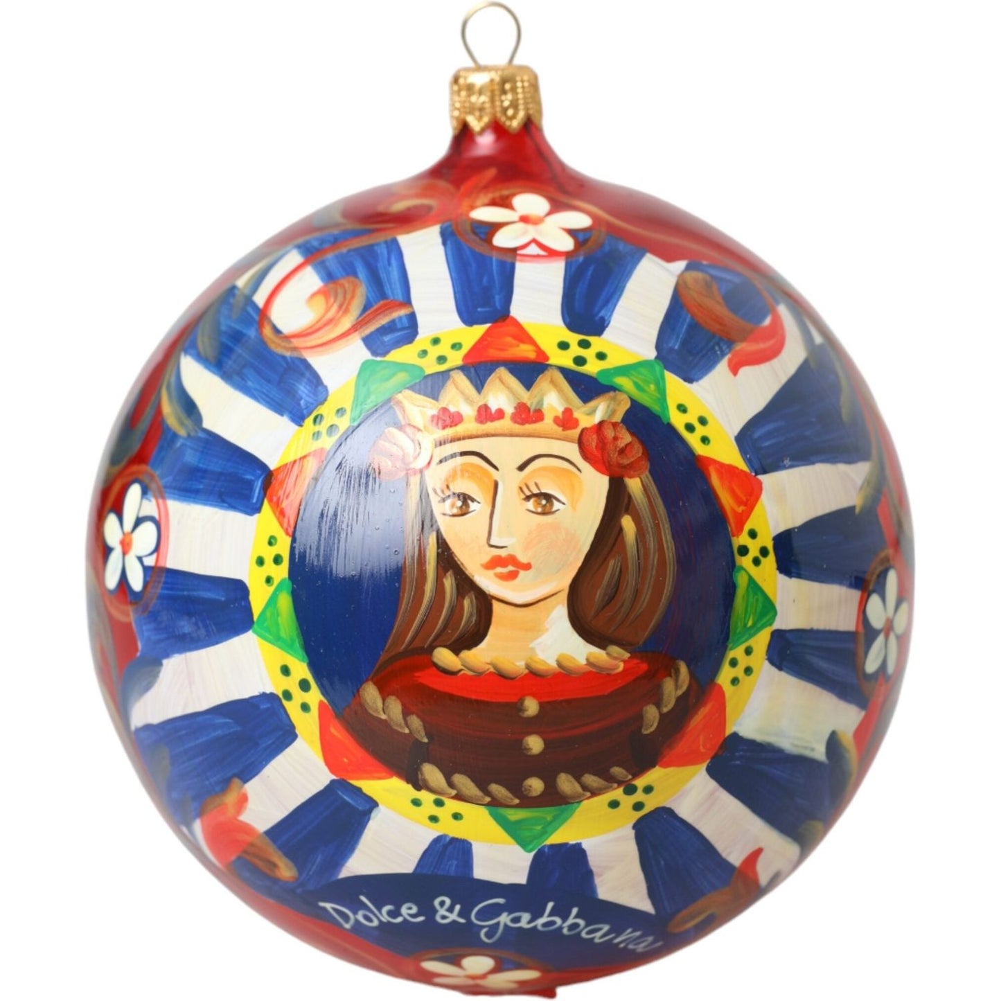 Multicolor Carretto Print Round Ornament Christmas Ball