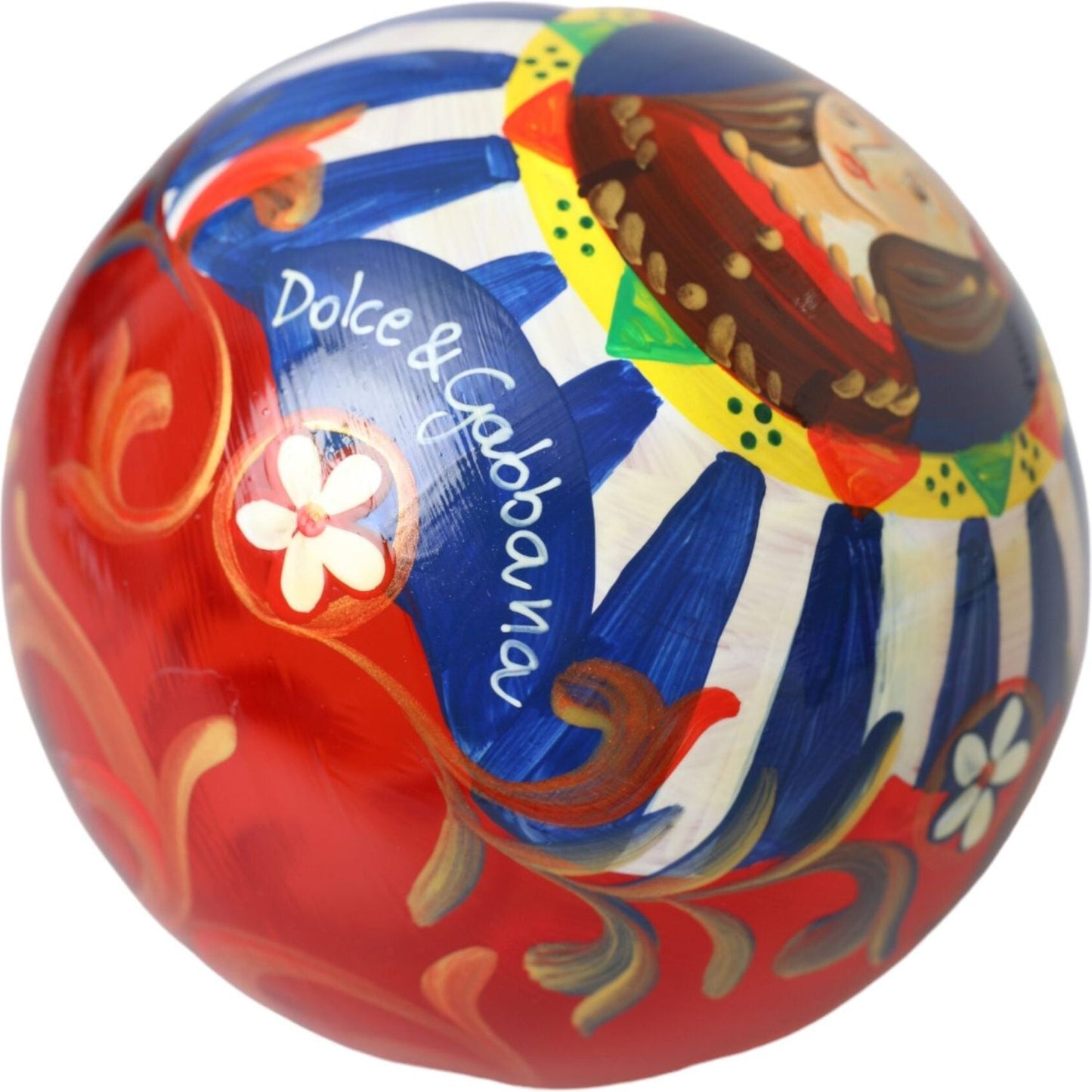 Multicolor Carretto Print Round Ornament Christmas Ball