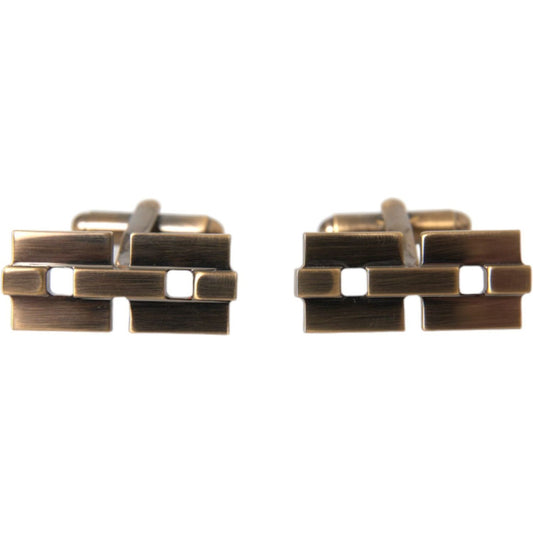 Gold Plated Brass Square Pin Men Cufflinks