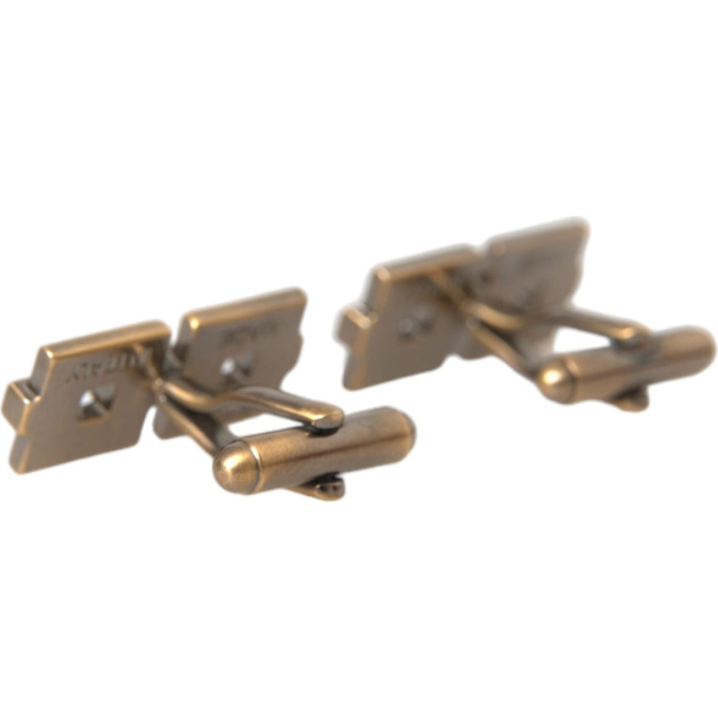 Gold Plated Brass Square Pin Men Cufflinks