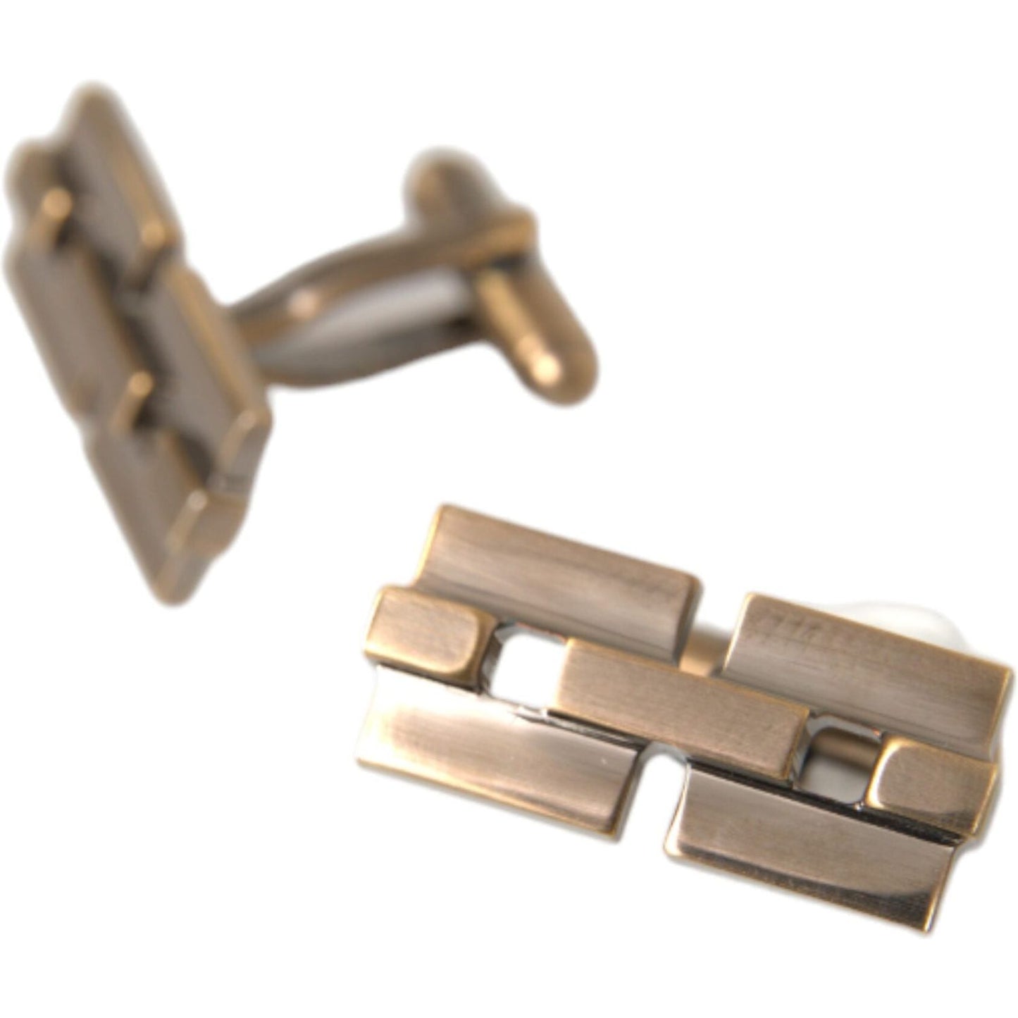 Gold Plated Brass Square Pin Men Cufflinks