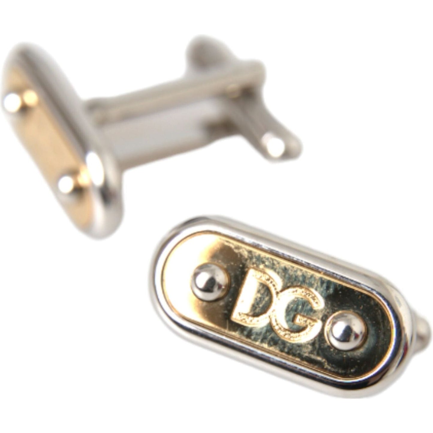 Silver Gold Plated Metal Brass Pin Cufflinks