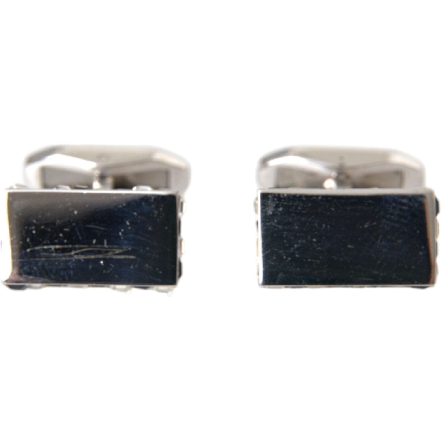 Dolce & Gabbana Silver Plated Metal Brass Pin Men Cufflinks