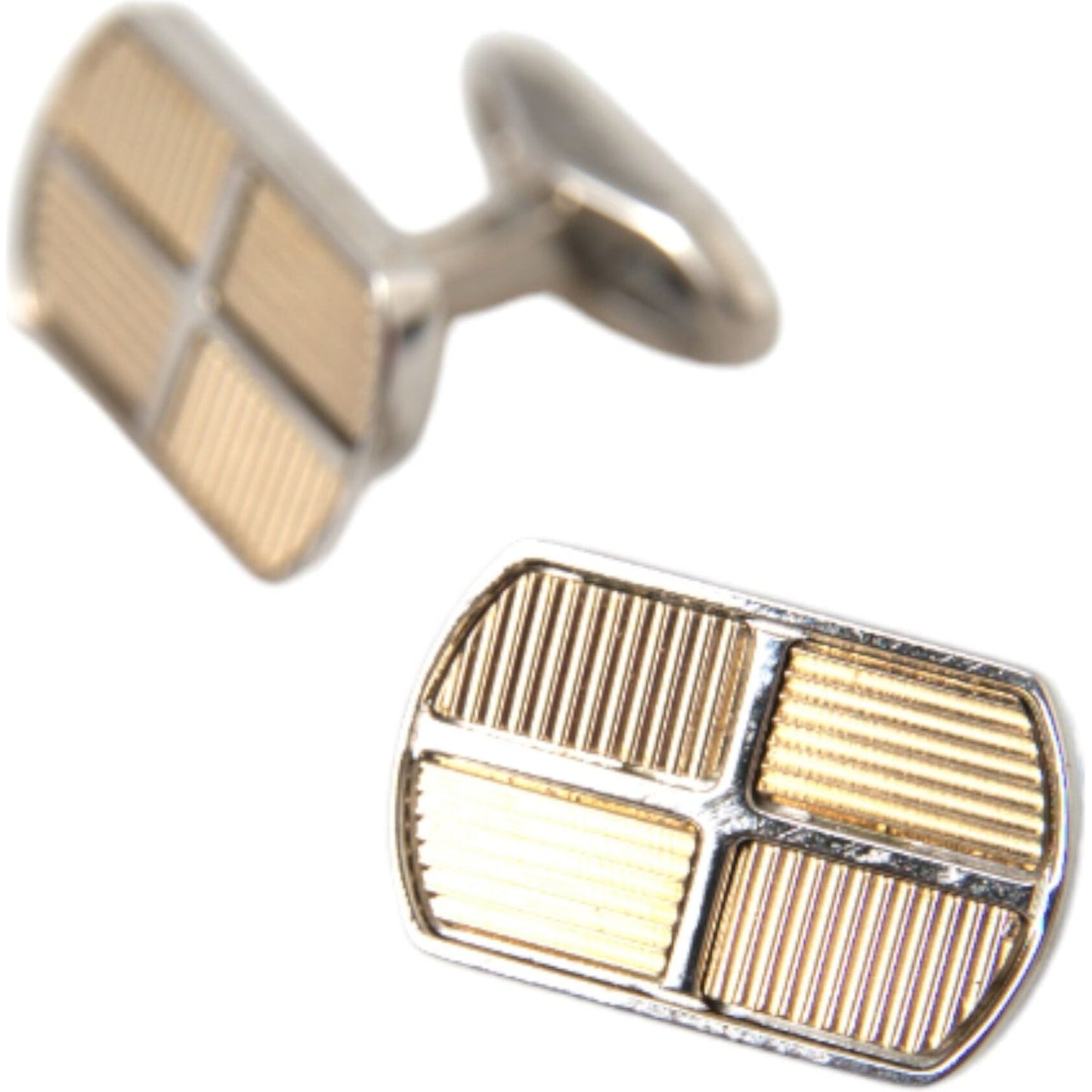 Silver Gold Plated Metal Brass Pin Cufflinks