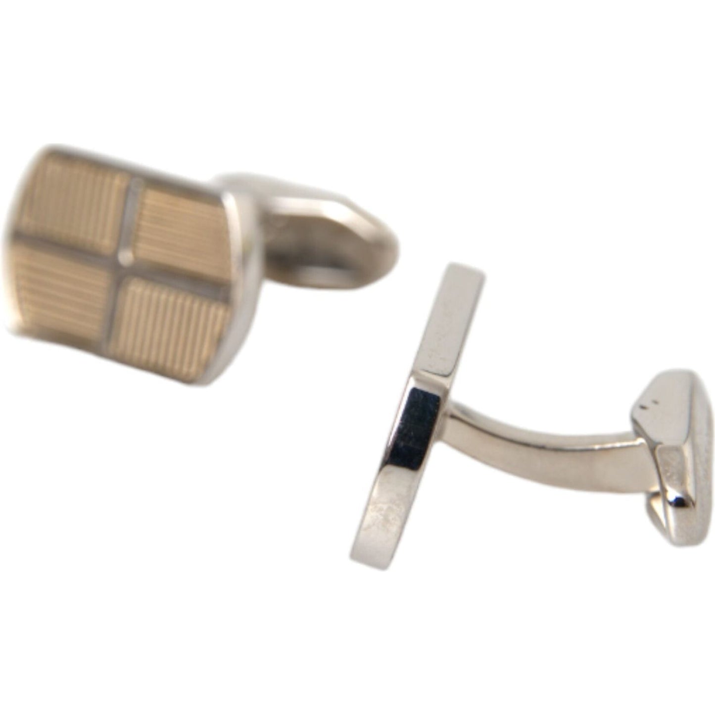 Silver Gold Plated Metal Brass Pin Cufflinks