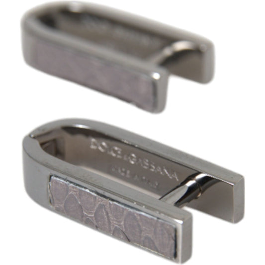 Silver Plated Metal Brass Pin Men Cufflinks Dolce & Gabbana