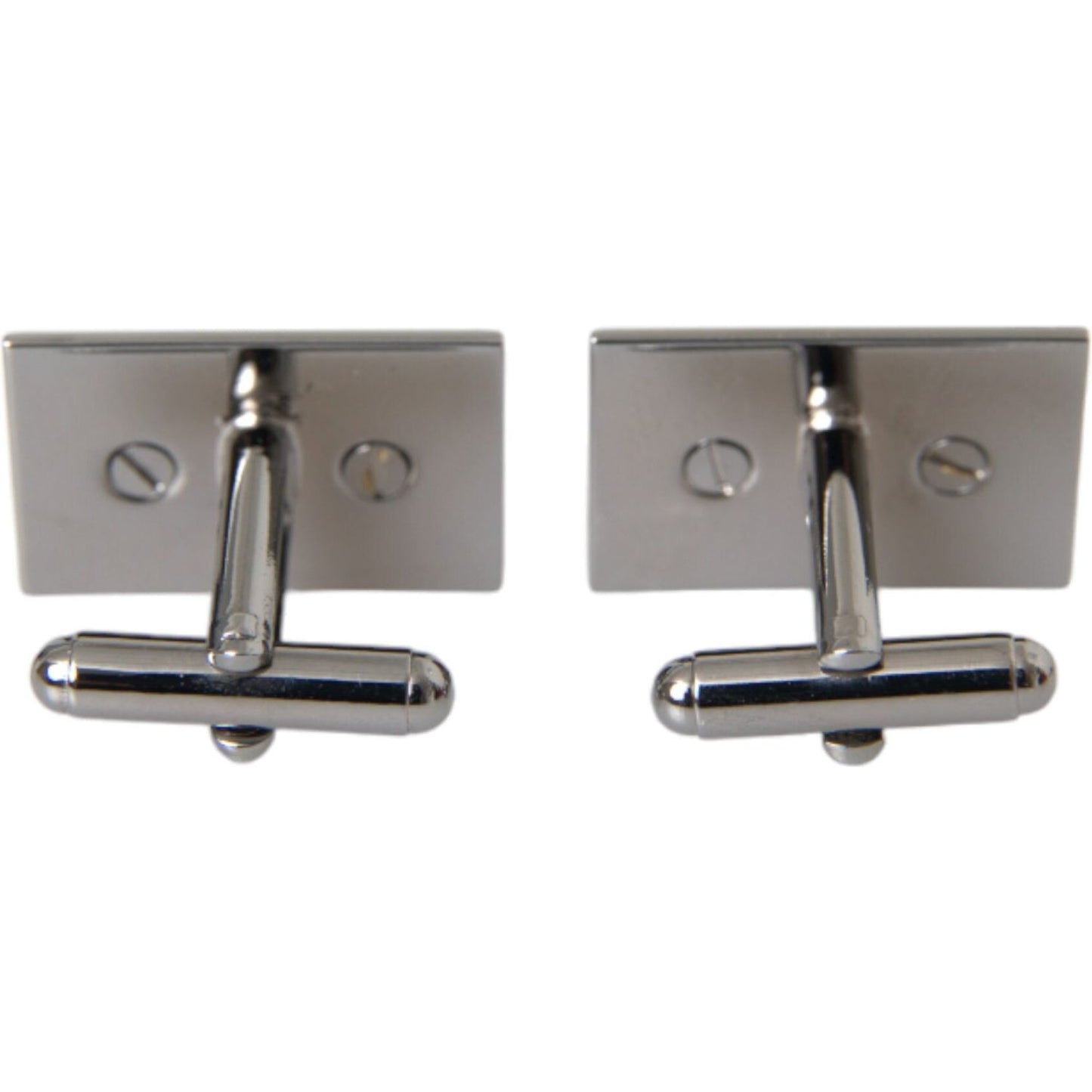 Silver Plated Metal Brass DG Logo Pin Cufflinks