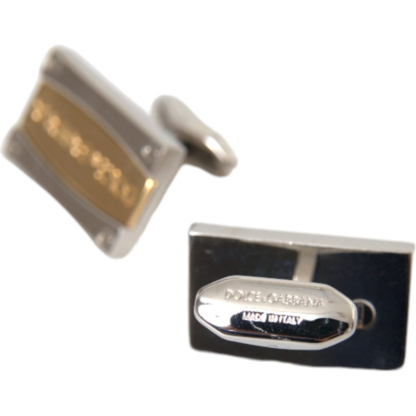 Silver Gold Plated Brass DG Logo Pin Cufflinks