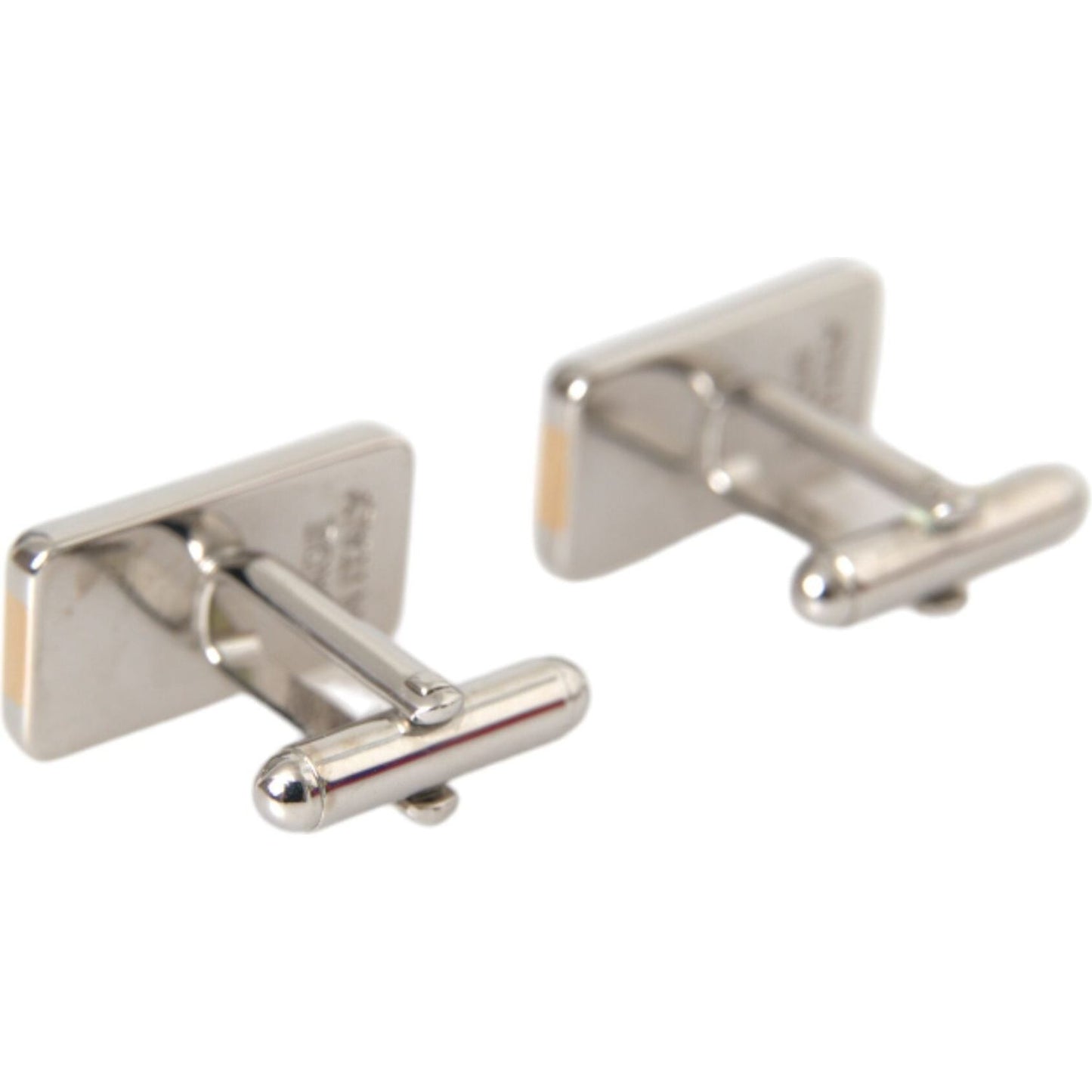 Silver Gold Plated Brass DG Logo Pin Cufflinks