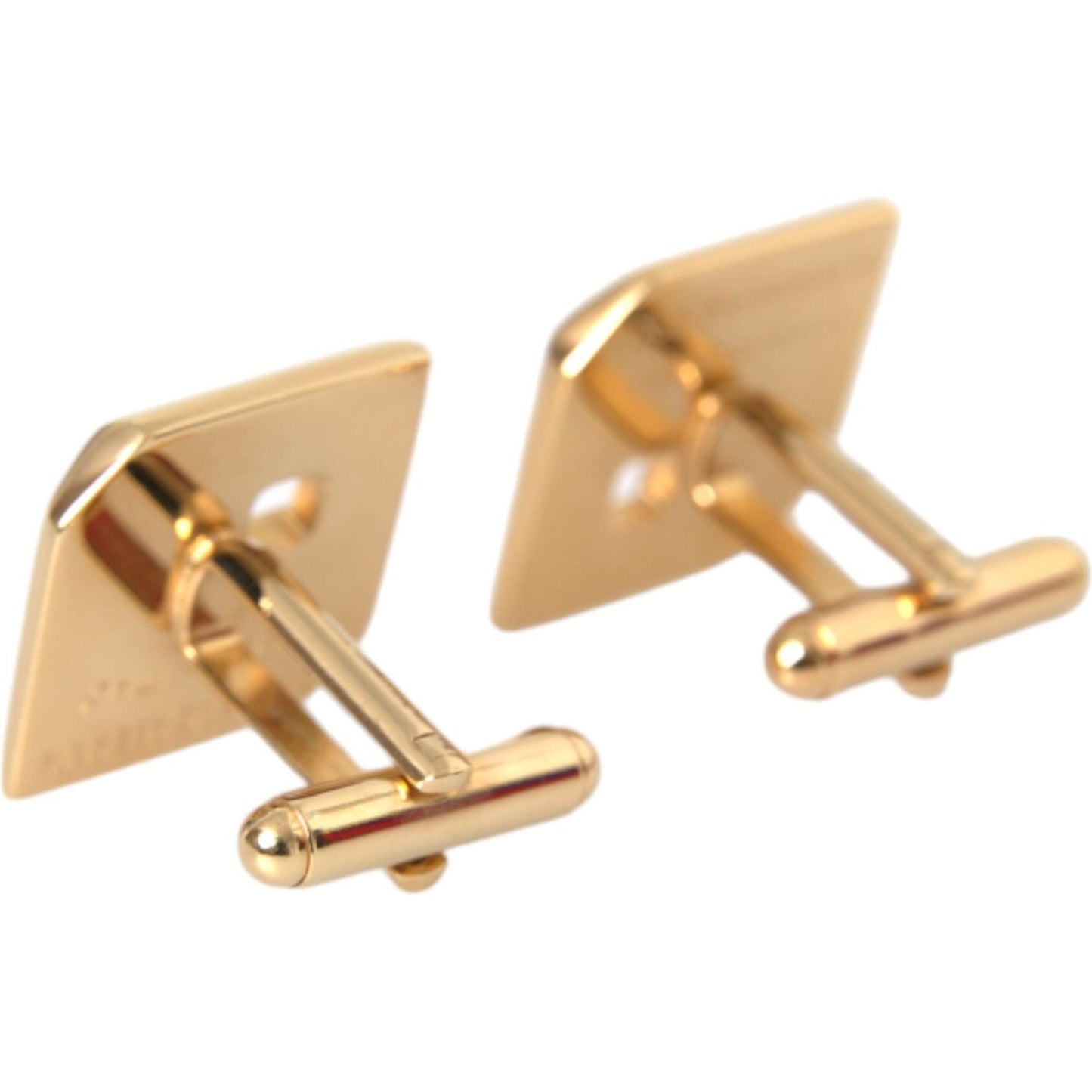 Gold Plated Metal Brass Square Pin Cufflinks