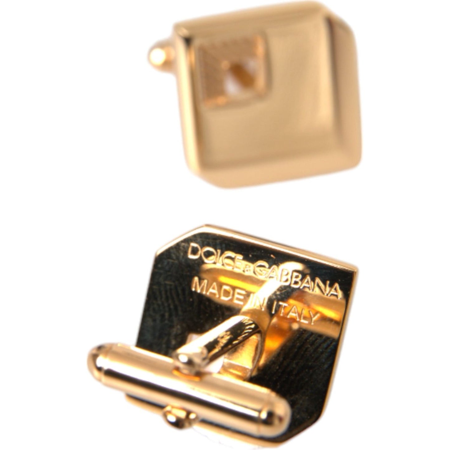 Gold Plated Metal Brass Square Pin Cufflinks